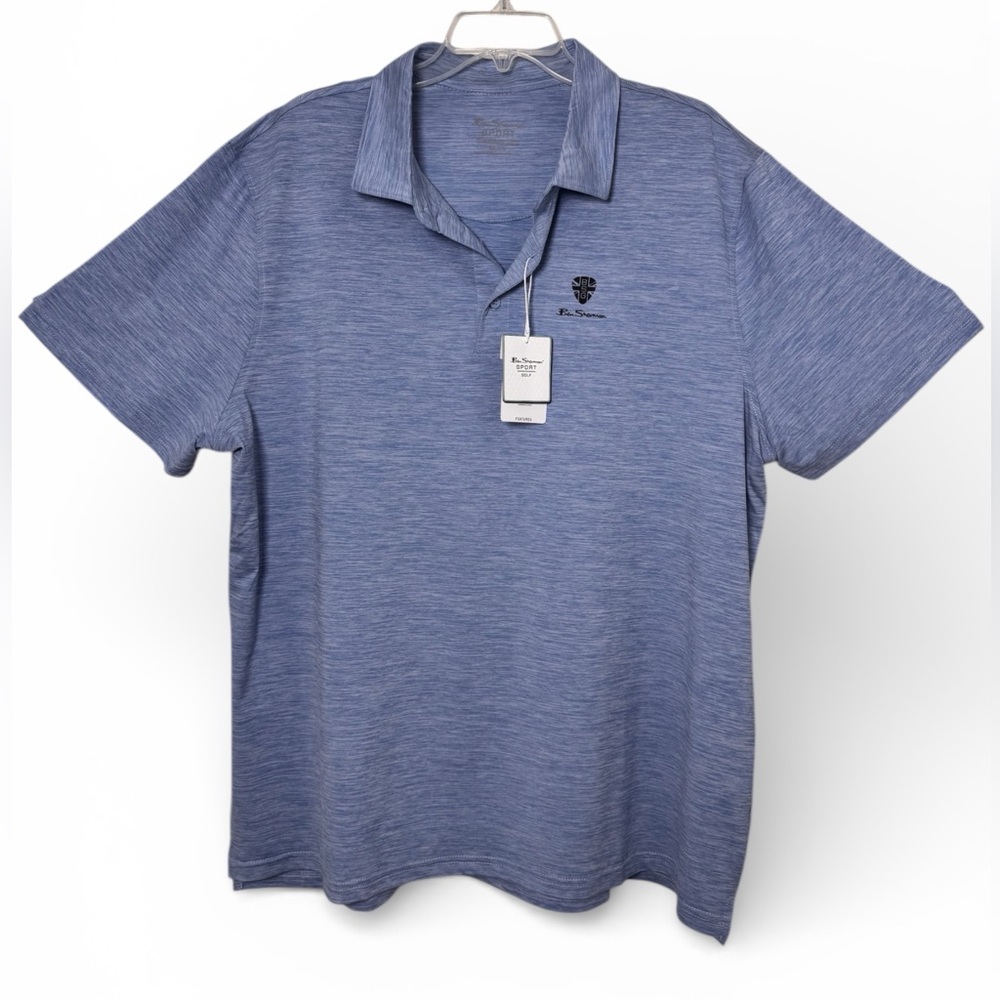 Ben Sherman Sport Golf Polo Shirt Men’s XXL Blue Stretch Jersey NWT Summer - Picture 3 of 12